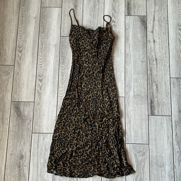 Zara Dresses Zara Silky Cheetah Long Midi Dress Poshmark